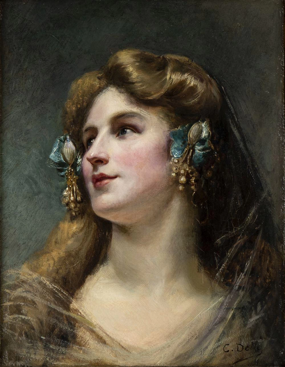 Cesare Detti - Ritratto di giovane signora